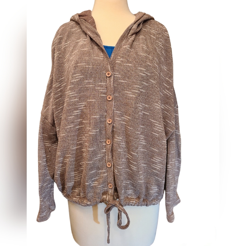 American Rag metallic brown/tan cardigan